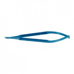 Needle Holder, Curved, Without Lock, Delicate, Titanium